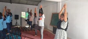 Pmshri Shree Krushna Ashram Shala Thava Yoga Day