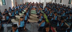 Pmshri Shree Krushna Ashram Shala Thava Yoga Day